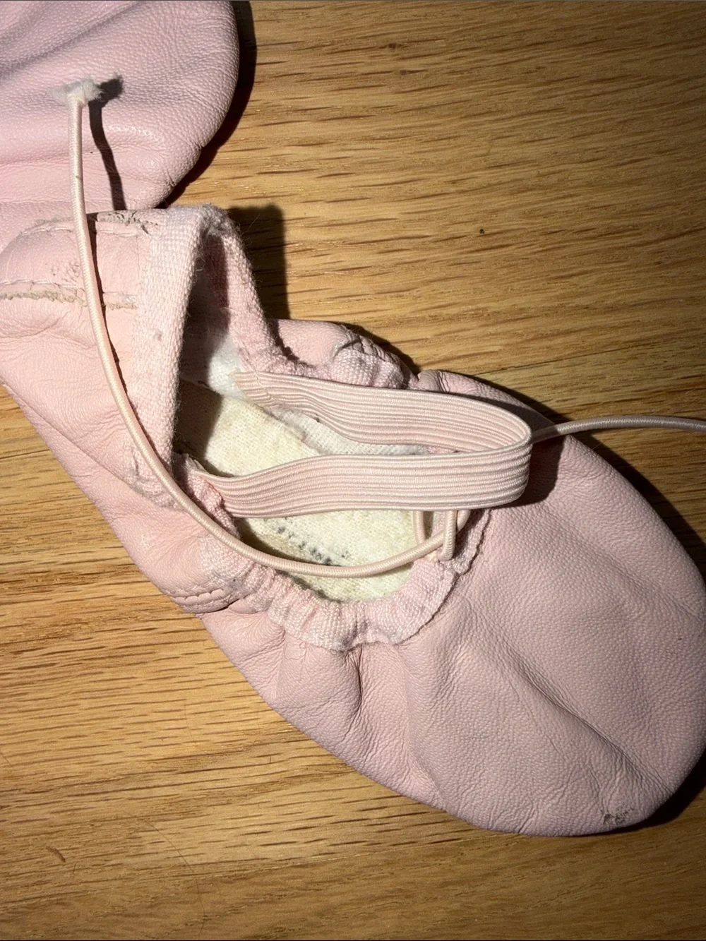 Classic Pink Kids Ballet Slippers with Elastic Strap child size 8